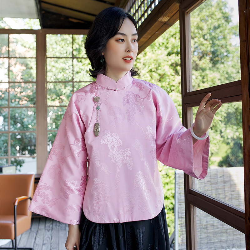 民国cpp855丨婉君丨长袖款倒大袖平裁无省短款棉衣