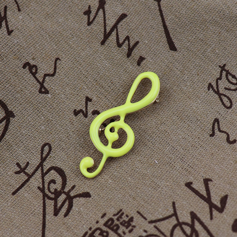 定制新款多色珐琅音符音乐音乐学学生胸针徽章胸针