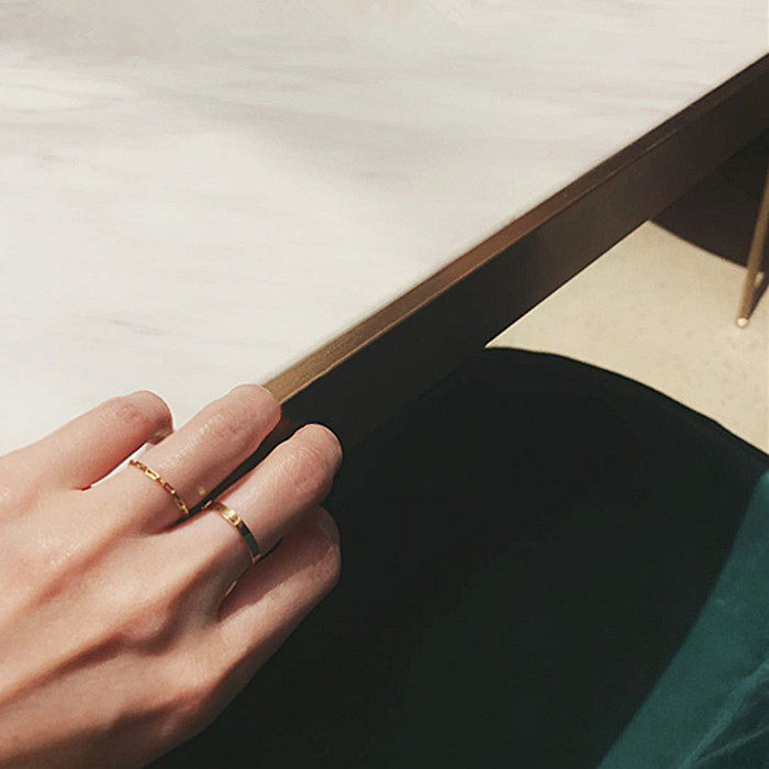 hn不褪色指环软链美产戒指金方独家包金方14k戒指