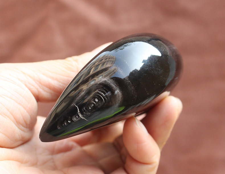 宝宝小号随身特厚黑水牛角天然手工角尖打磨梳子