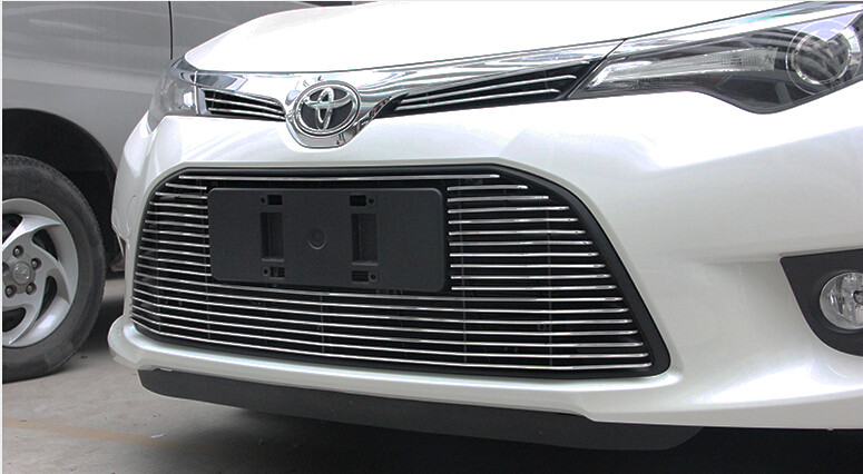 丰田雷凌专用汽车前脸装潢改装金属中网进气格栅装饰亮条