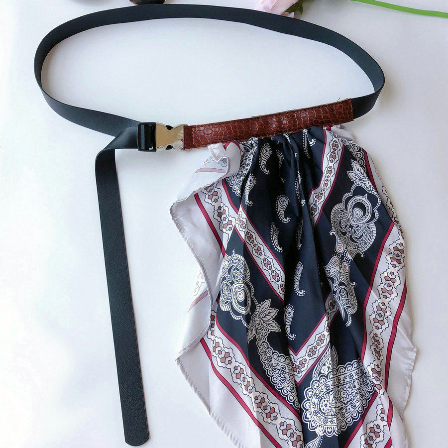 时尚丝巾垂带女式毛衣连衣裙装饰皮带超长绑带腰带