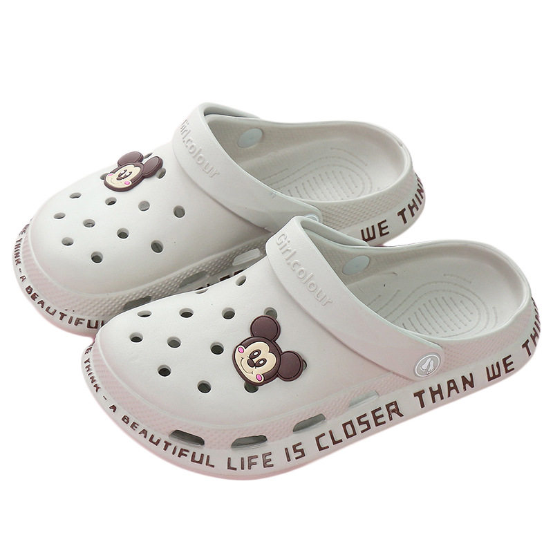 新款大童洞洞男童轻便eva软底防滑外穿沙滩室内家居拖鞋