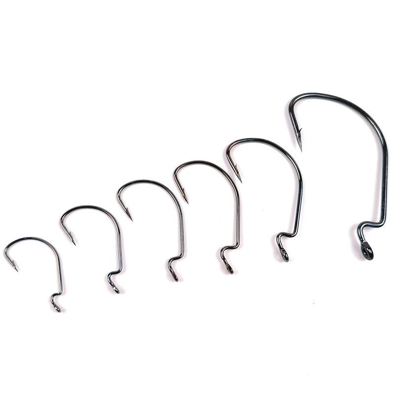 路亚曲柄钩粗钩条进口宽腹卡罗莱纳倒德州钓组鱼钩