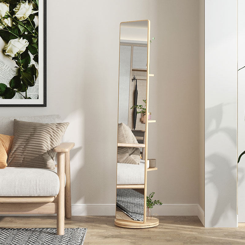 全身穿衣落地镜子旋转移动女生卧室服装店挂衣穿衣镜