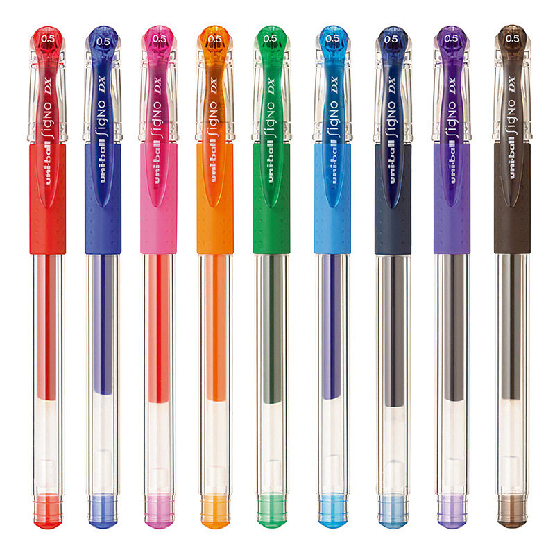 中性笔日本三菱双珠彩色um151细尖中性水笔书写中性笔