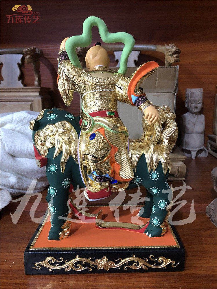 木雕太子神像麒麟哪吒三太中坛元帅香樟樟木木雕