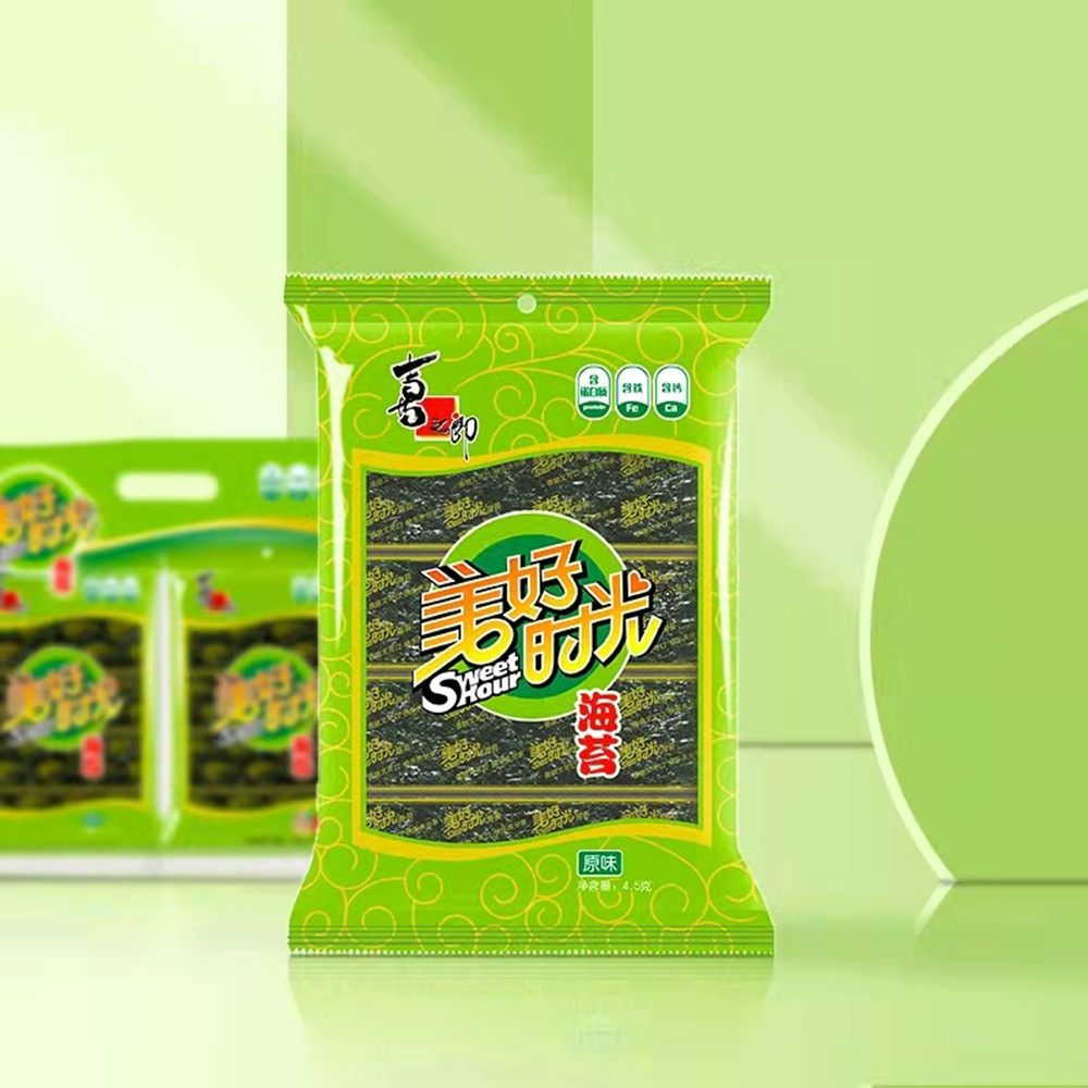 喜之郎美好时光海原味45g6袋实惠27g内赠一袋cici海苔系列