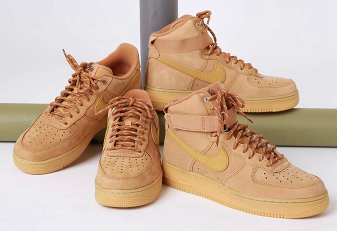 nike air force 1耐克af1空军一号小麦色男板鞋cj9178-cj9179-200