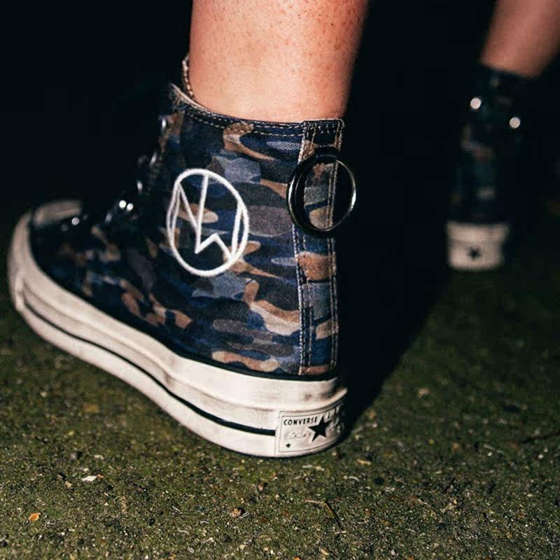 converseundercoverchuck匡威联名迷彩板鞋帆布布鞋164833c帆布鞋