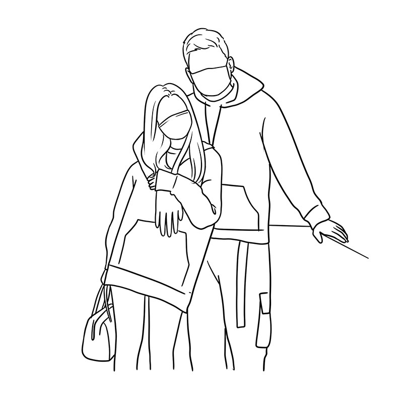 手绘定制转手照片真人人物卡通人卡通笔画头像手绘真人漫画