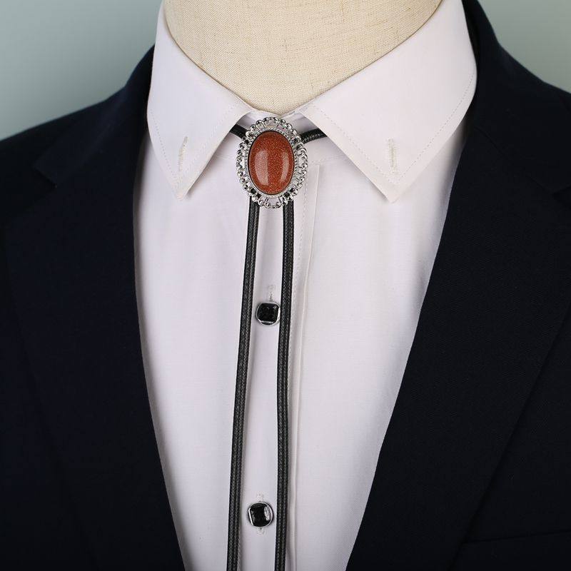 韩国欧美bolotie牛仔天然天然宝宝石波洛领带领带