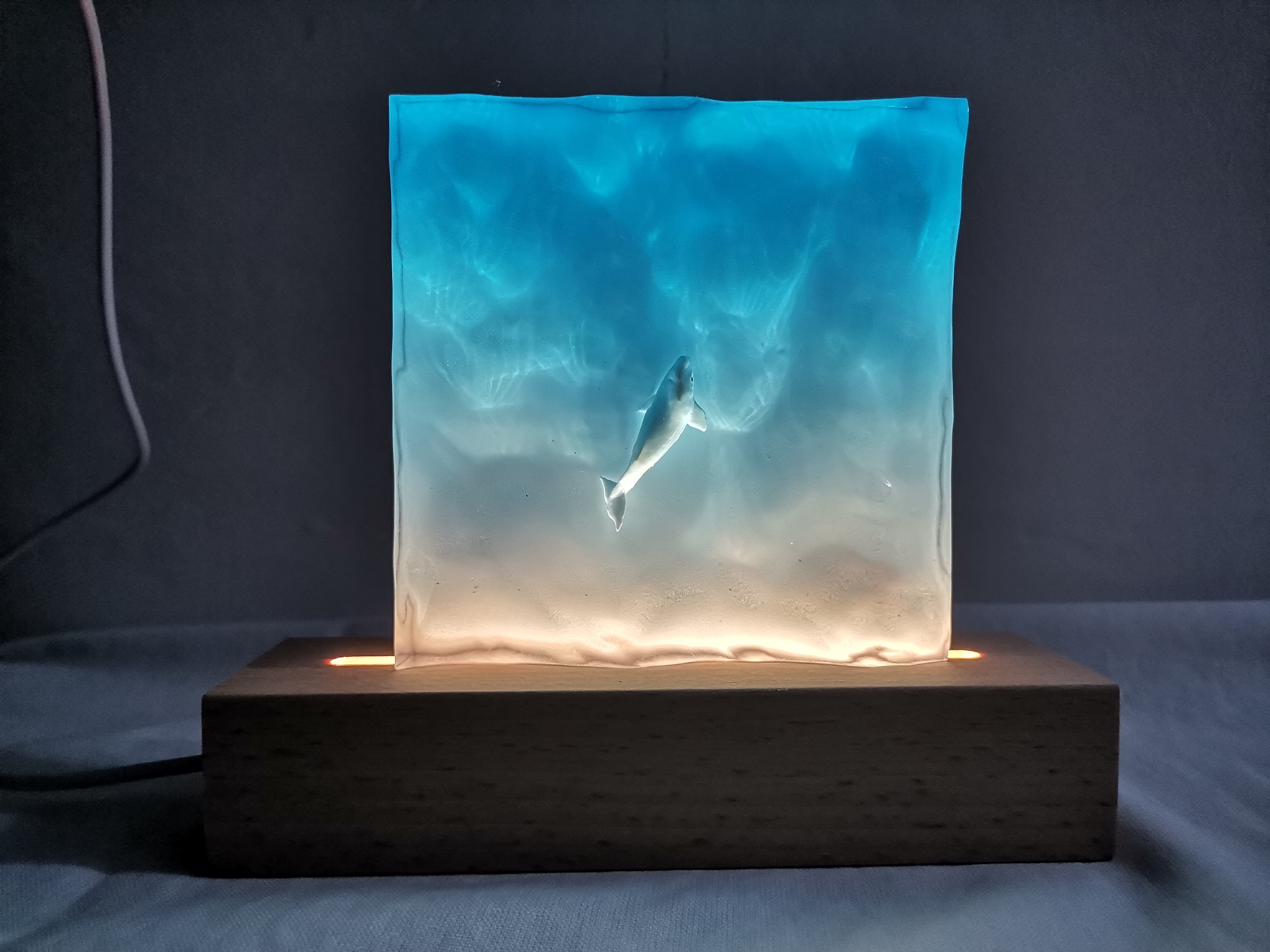 礼物滴胶摆件成品鲸鱼海洋生物环氧树脂工艺品抖音网红创意礼品