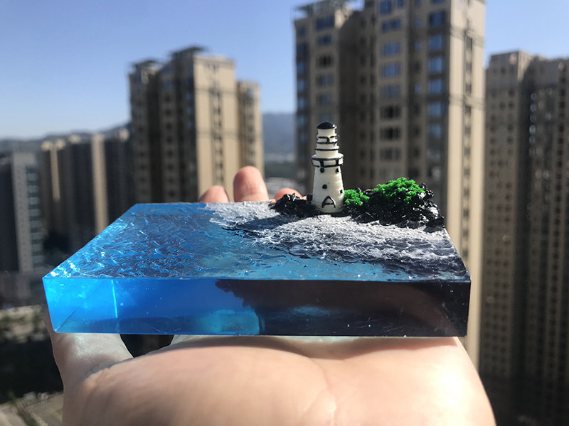环氧树脂工艺品迷你海洋微缩场景滴胶摆件摆件
