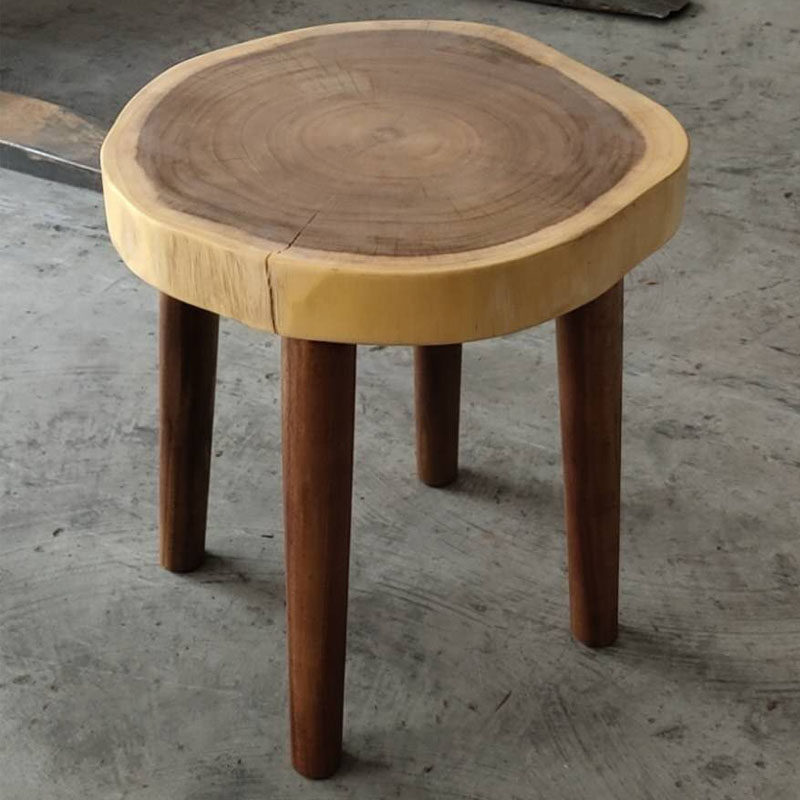 现货胡桃木琥珀实木根雕凳子圆形树墩木桩花架矮凳