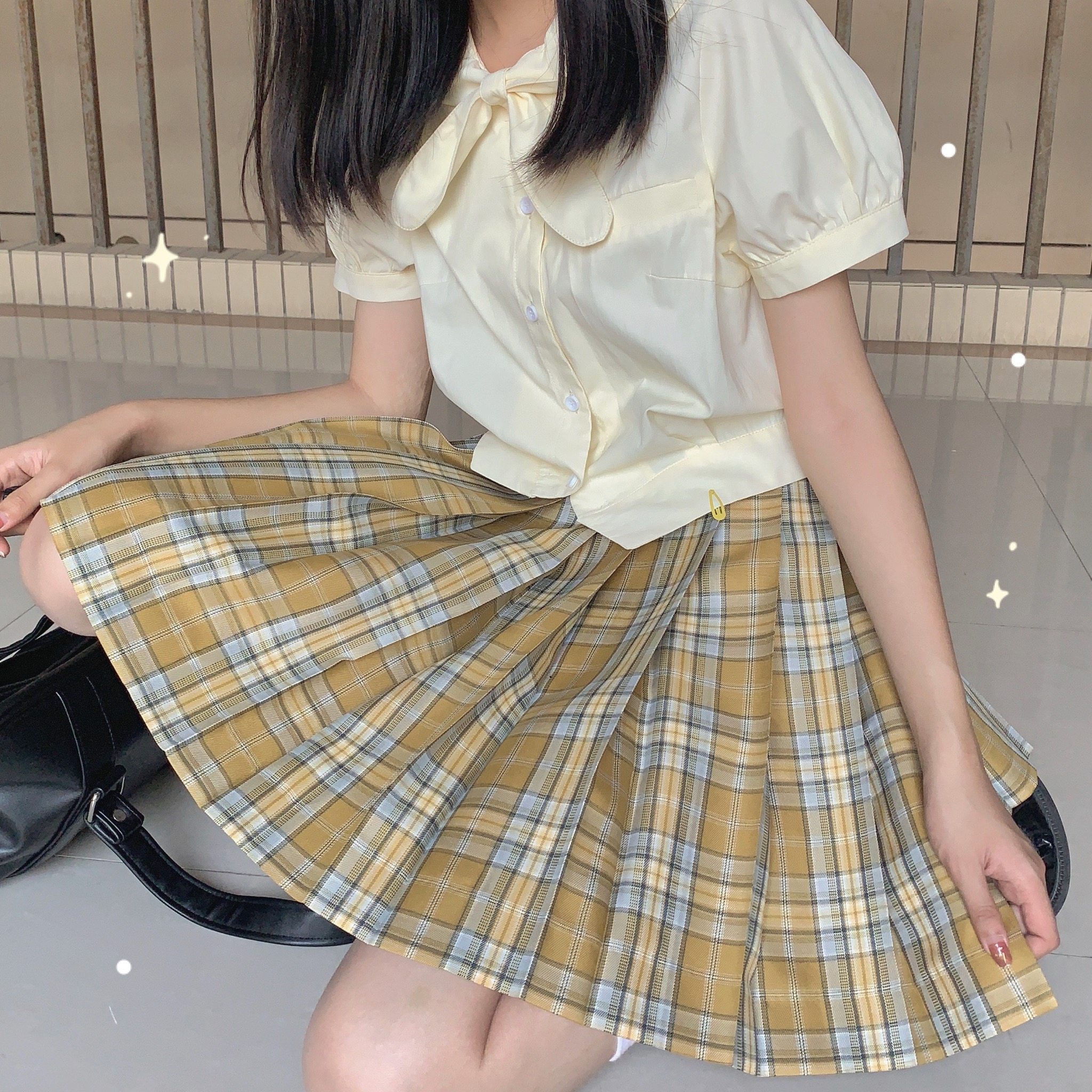 椰梨月来全款预约现货涤纶原创jk格裙女短款jk