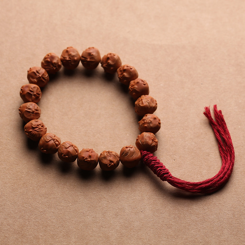 龙纹核桃京剧脸谱十八罗汉手串桃核佛珠手链男女手链