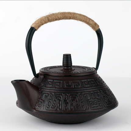 铸铁日本铁器茶壶汉代古纹生铁800ml富贵茶具茶壶
