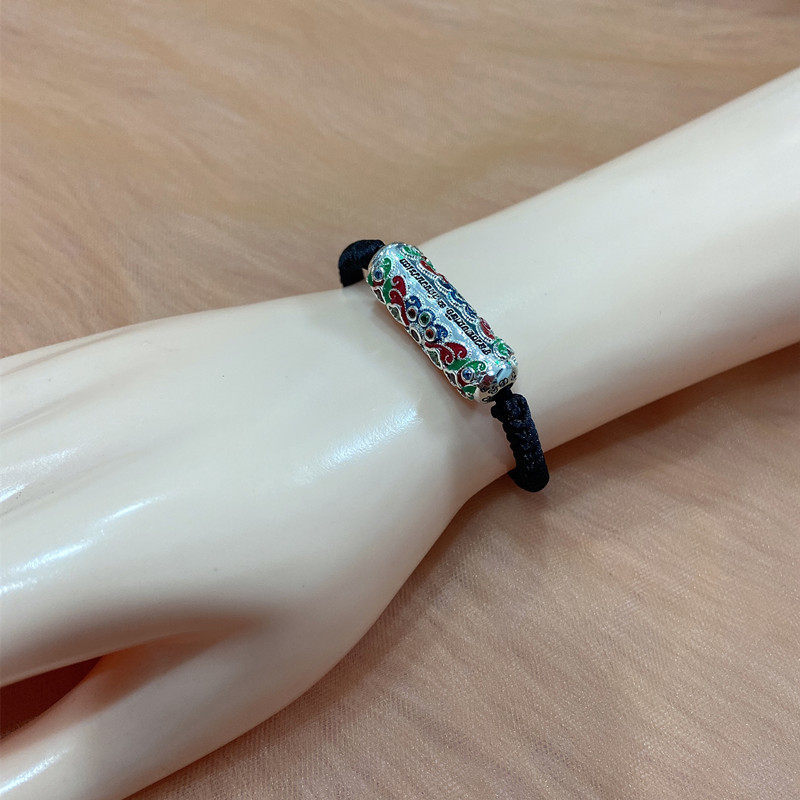 佛牌顶鼎泰国龙婆乐大富翁手绳手链符管手珐琅泰国特色