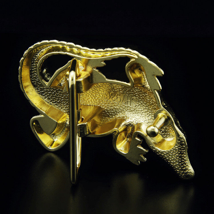 扣头斯巴达金色鳄鱼3.8cm复古皮带皮带扣腰带男士皮带扣