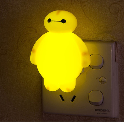 创意节能卧室夜光灯插电床头灯宝宝婴儿童led光控感应大白小夜灯