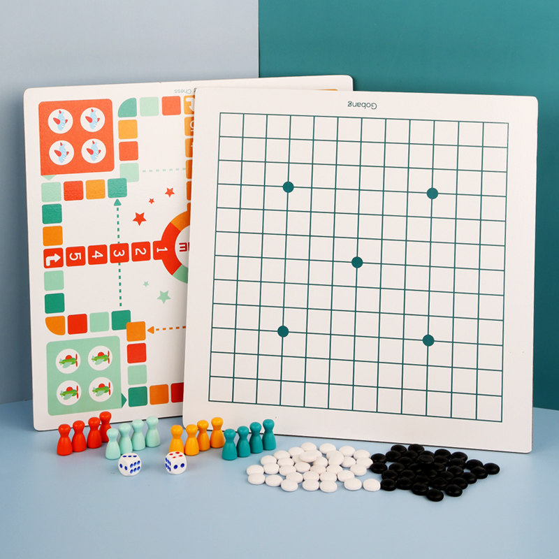 五子棋象棋儿童跳棋棋盘飞行棋军旗斗兽早教益智游戏多功能棋