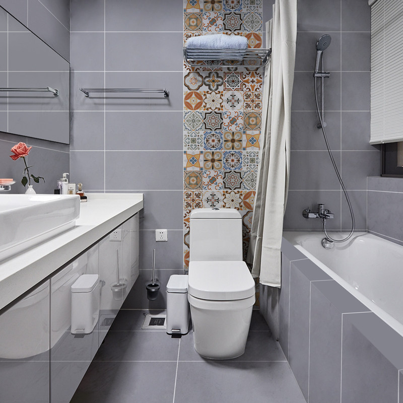 2020北欧现代简约灰色卫生间墙砖纯色哑光厨房浴室仿古砖包括文化石