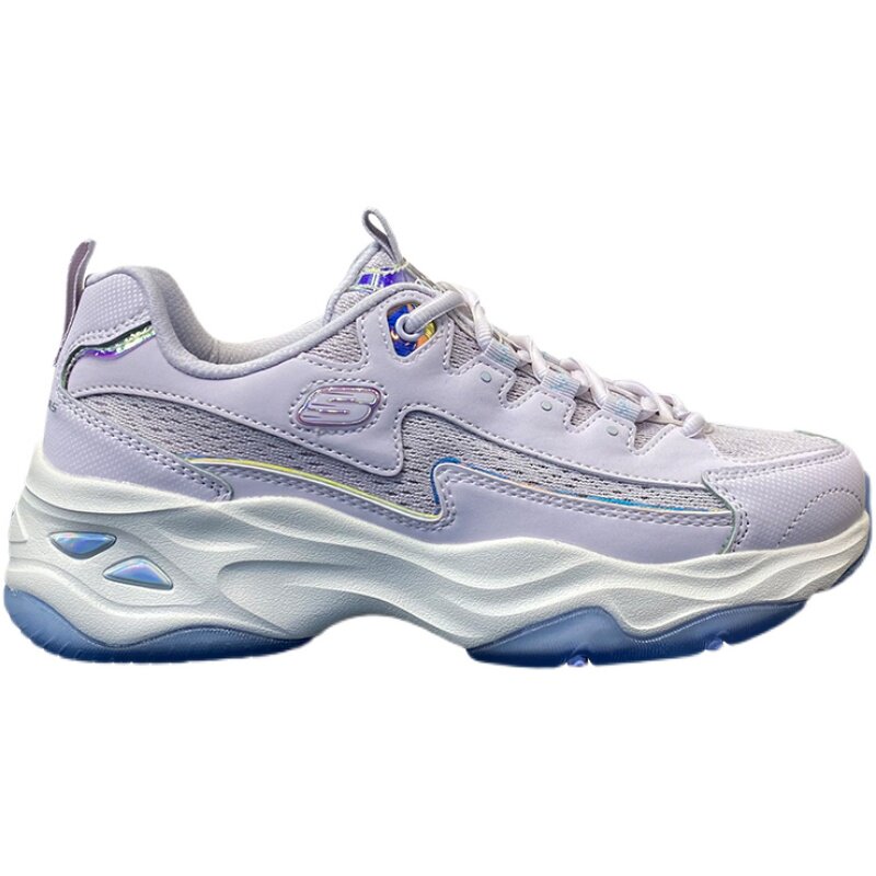 skechers斯凯奇女鞋四代熊猫厚底老爹鞋网透气运动鞋运动休闲鞋