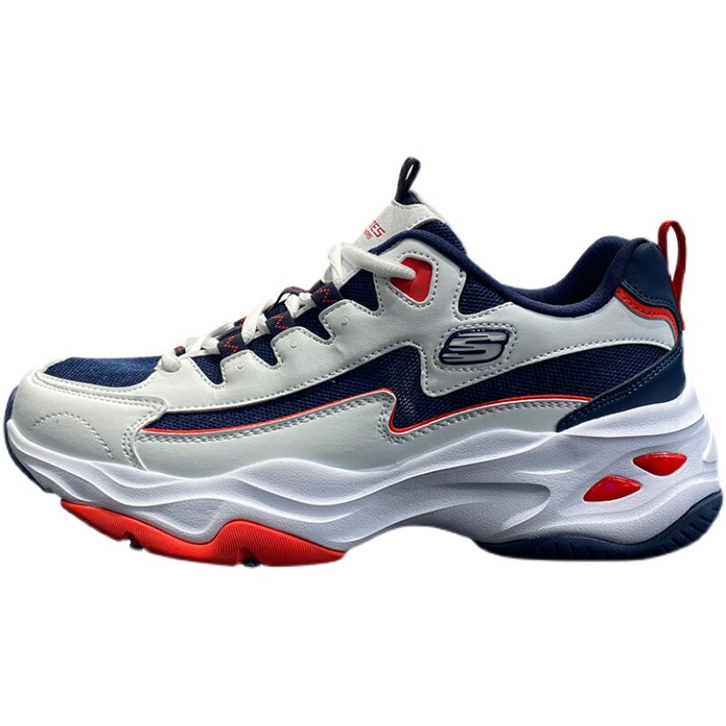 skechers斯凯奇男鞋四代熊猫厚底老爹鞋网透气运动鞋运动休闲鞋