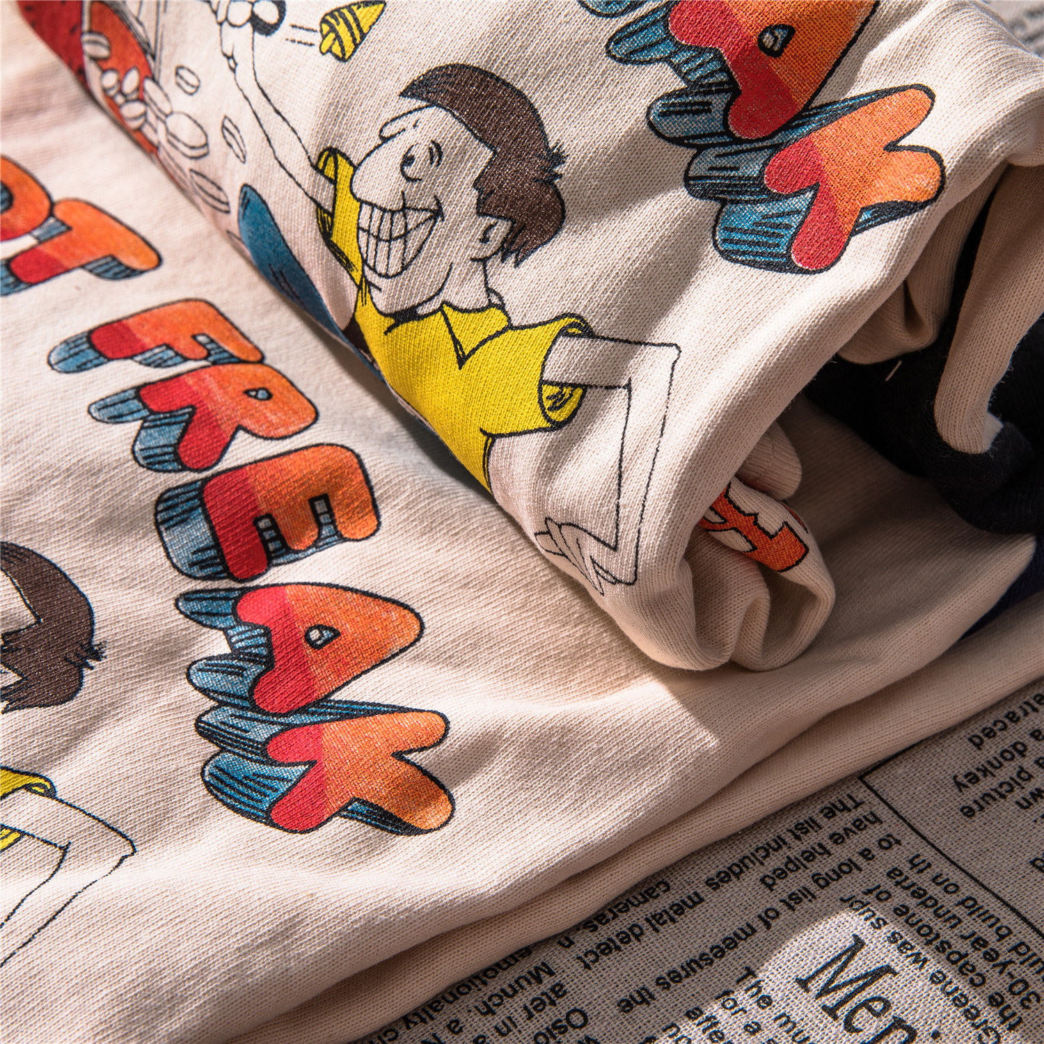 一夜暴富 新年老虎机777重磅美式复古风阿美咔叽质感长袖T恤情侣