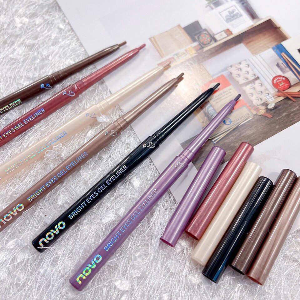 novo眼线笔胶笔持久不晕防水防汗新手学生莓紫眼线