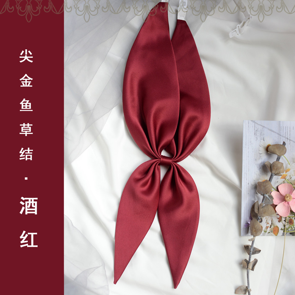 金鱼草结免打领纯色水手jk制服领结三角巾甜美领结