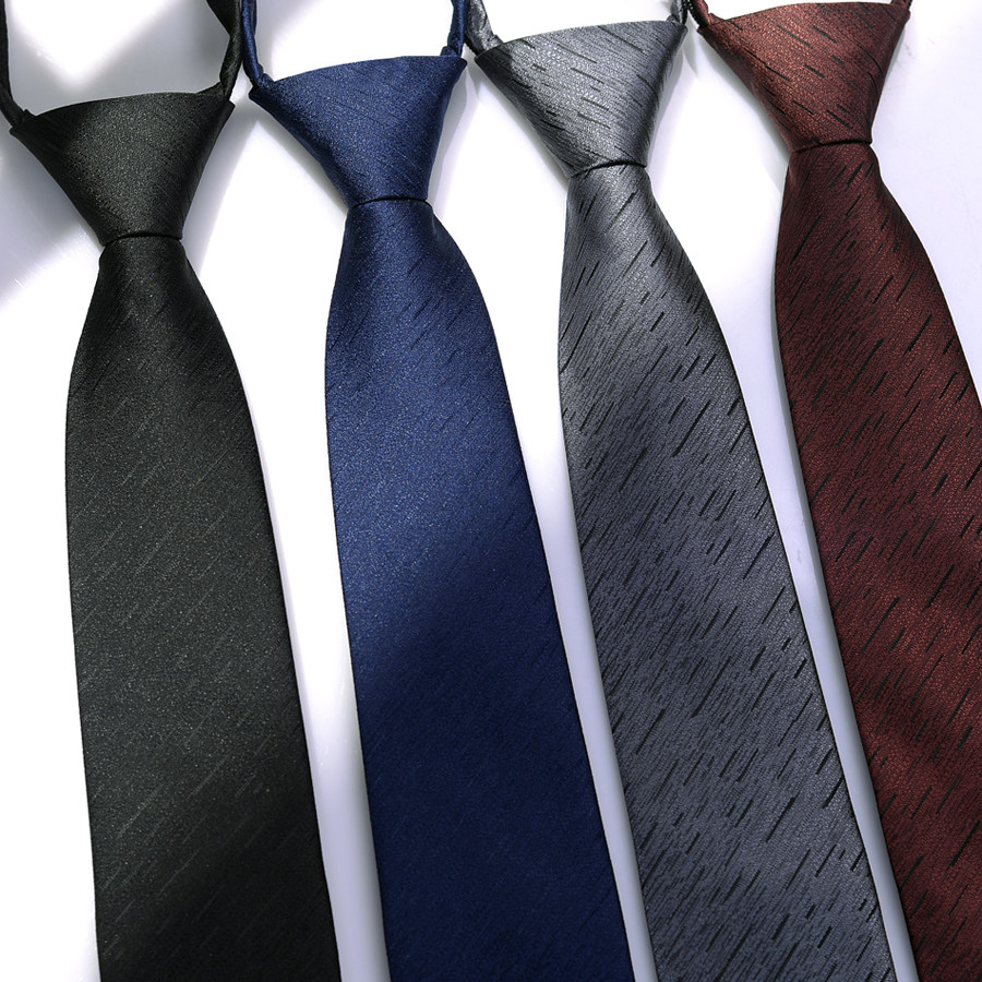 黑色领带男正商务免打结婚新郎手系男士百搭领带