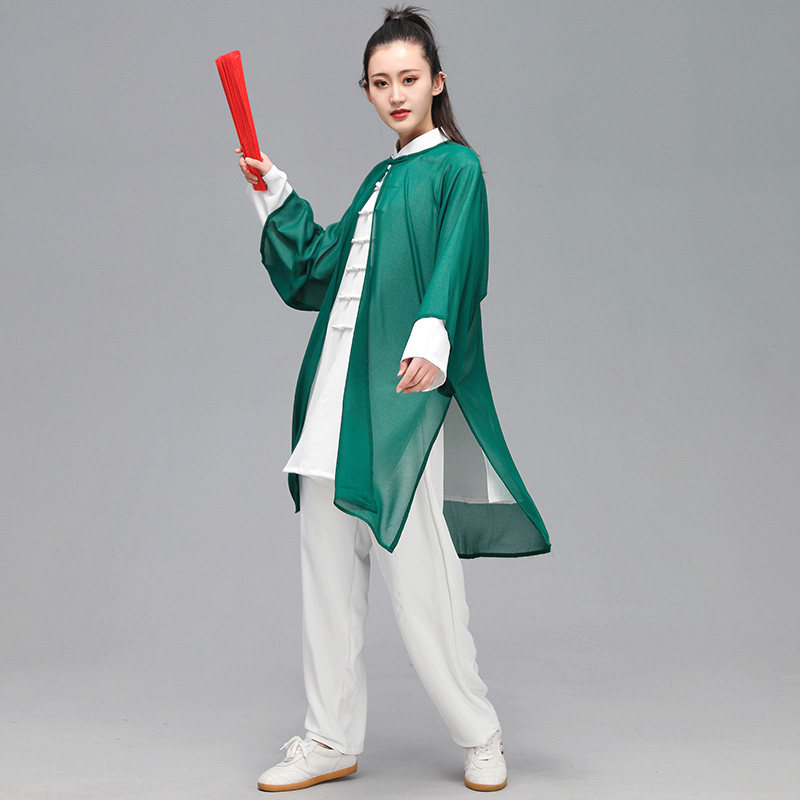 太极服女披纱单件太极拳武术表演新款飘逸中国太极服