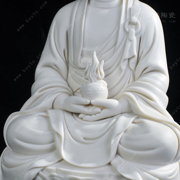 地藏德化白瓷传统佛像家居佛堂供奉工艺摆件摆件