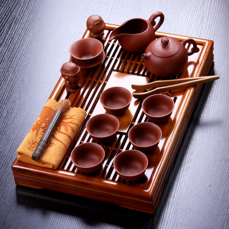 冠艺原矿泡茶紫砂功夫功夫茶茶具套装客厅家用整套茶具