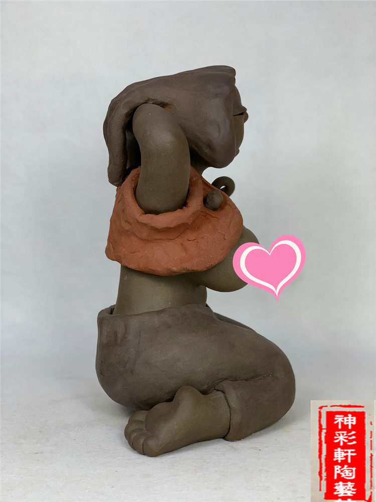 手工陶艺紫砂泥人陶土人物摆设性感陶瓷娃娃酒店泥人