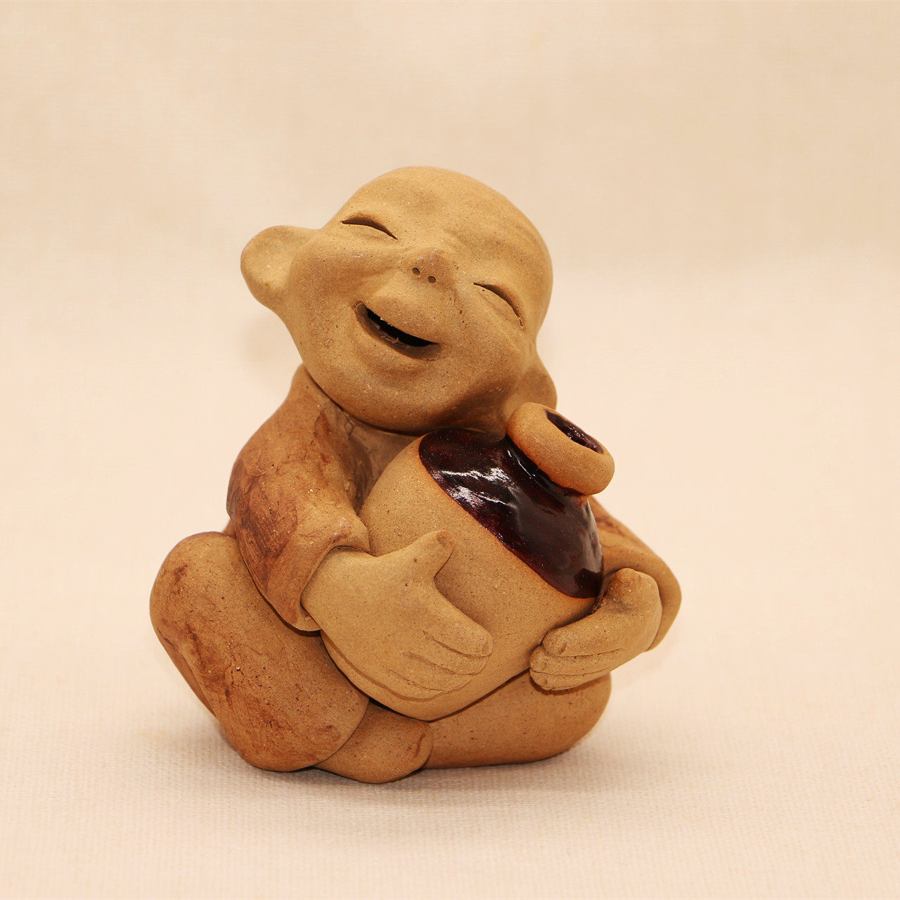 小小娃娃摆件手工陶艺创意泥人陶土土娃娃人物泥人