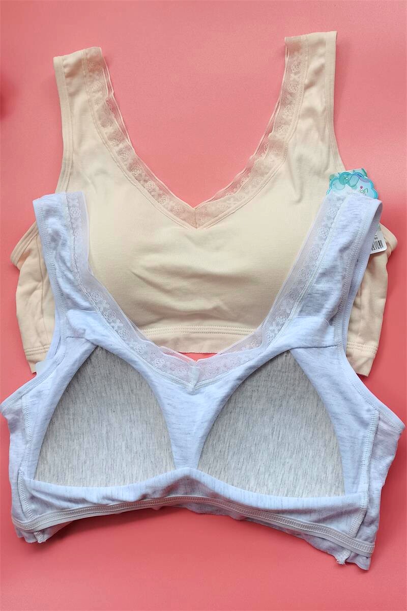 奥美芬内衣加肥加大薄棉钢圈固定运动背心一体文胸