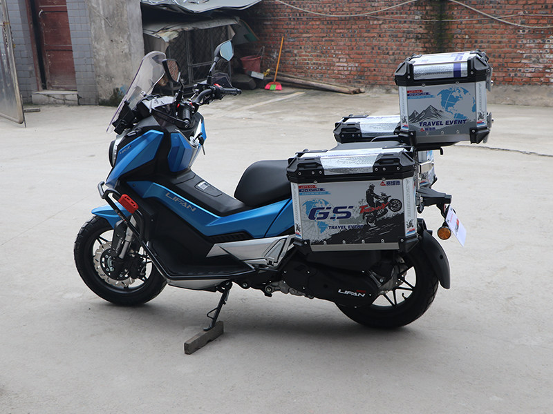 适用于踏板车力帆kpv150边箱lf150t8铝合金三箱尾箱支架摩托车尾箱