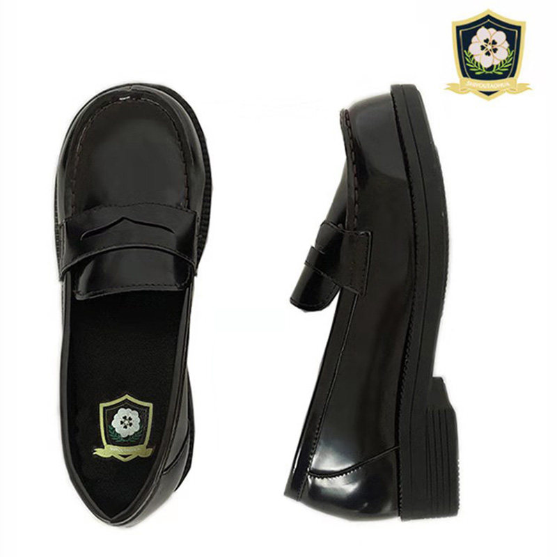 北川幸4900 jk中跟传统制服鞋 可拆卸荷叶边 日系学院风乐福鞋