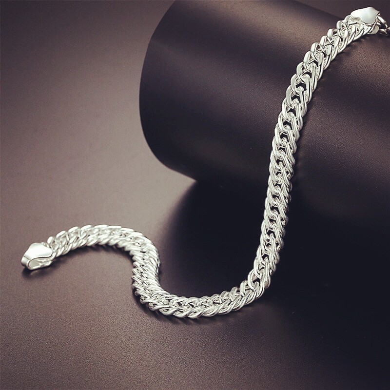 纯银马鞭项链金典霸气显粗款儿童学生日韩潮人手链