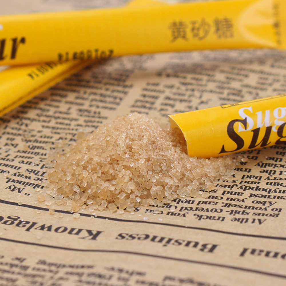 咖啡黄糖包金黄咖啡条糖细赤砂糖5克100条小包装黄调糖条糖包包邮