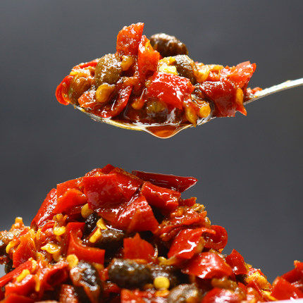 湖南平江特产锦程红烧豆豉辣椒酱850g香辣豆鼓辣椒酱