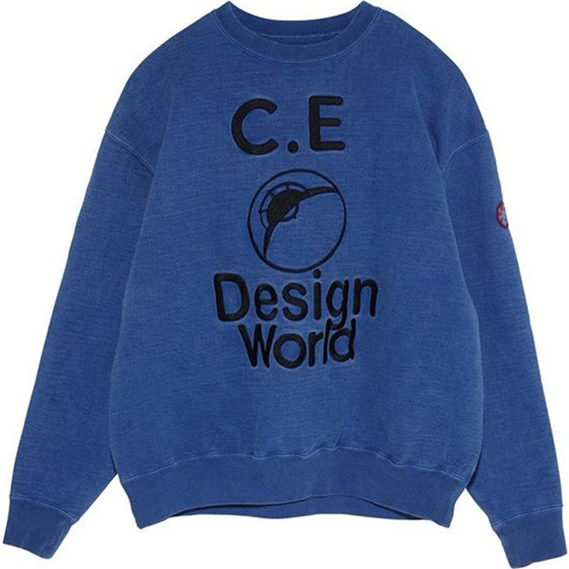 cavemptc.edesignworldcrewneck水洗刺绣男女宽松卫衣