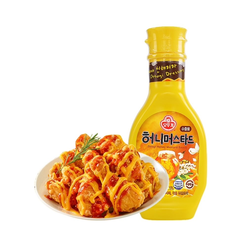 芥末韩国沙拉酱料热狗汉堡炸鸡进口黄芥末265g酱类调料