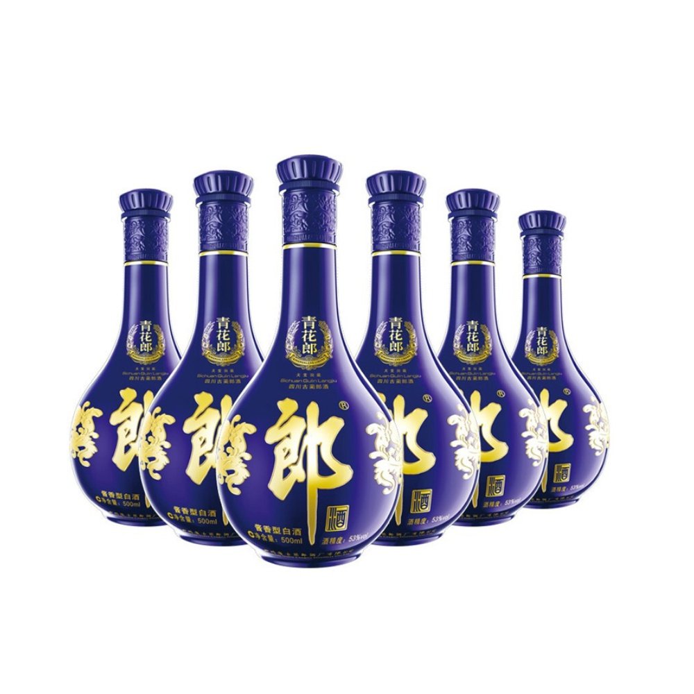 郎酒青花郎53度酱香型高档白酒整箱500ml6过年年货送礼粮食酒