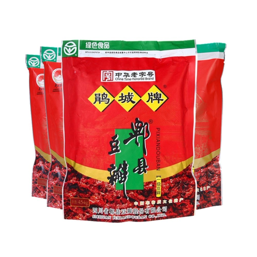 豆瓣调味鹃城一级郫县454g4袋正宗家用豆瓣酱