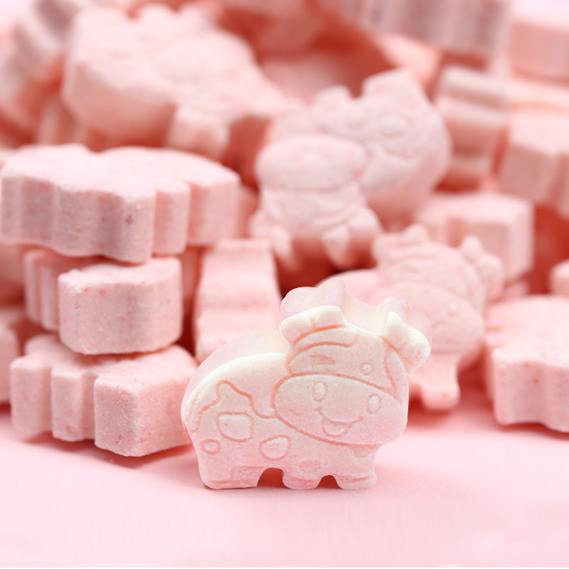 进口泰国贝尔100片草莓奶片50g1瓶儿童宝宝奶片