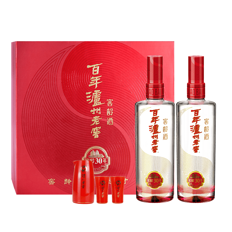 泸州老窖窖龄30年浓香型高度白酒52度500ml*2商务礼盒装送礼